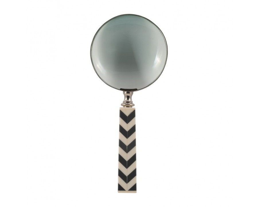 Sagebrook 4" Resin Chevron Magnifying Glass