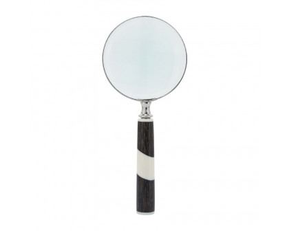 Sagebrook 4" Resin Chevron Magnifying Glass