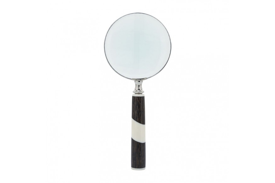 Sagebrook™ 4" Resin 2-Tone Magnifying Glass - Black/White