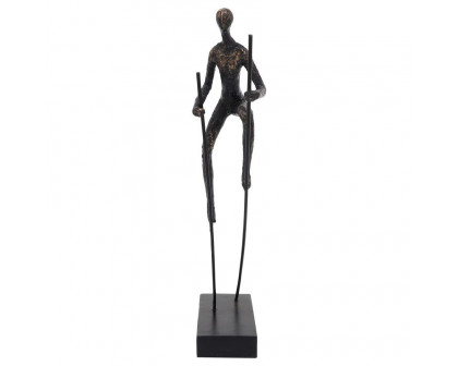 Sagebrook - 15" Resin Man On Stilts in Bronze