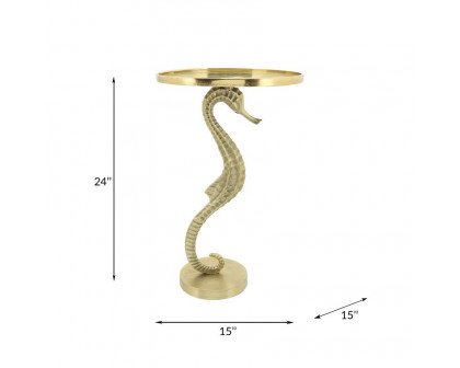 Sagebrook - Seahorse Side Table in Gold