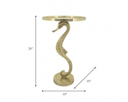 Sagebrook - Seahorse Side Table in Gold