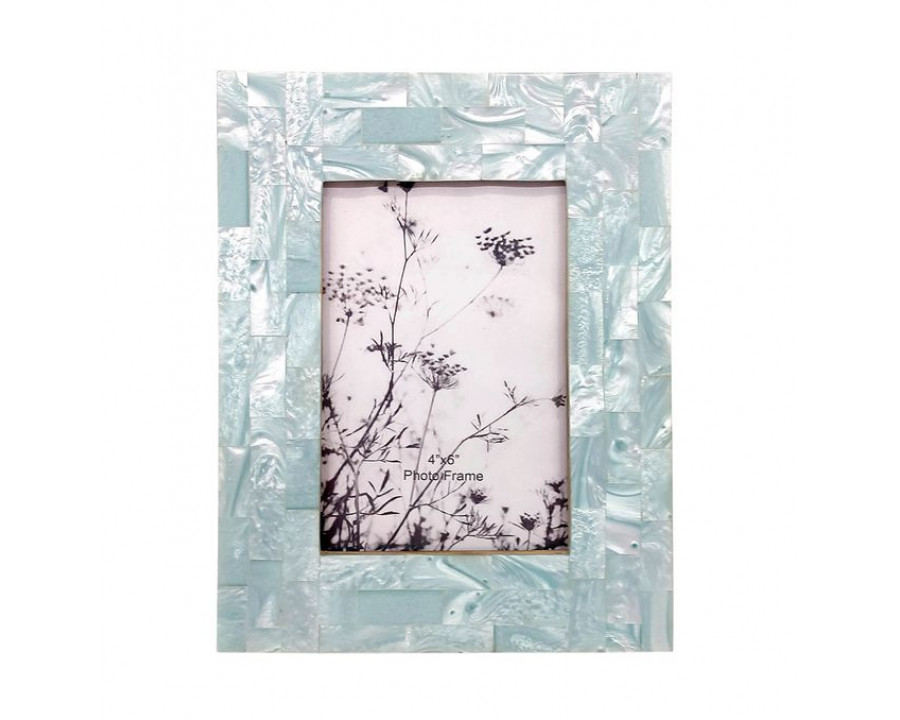 Sagebrook 4"x6" Resin Capiz Design Photo Frame