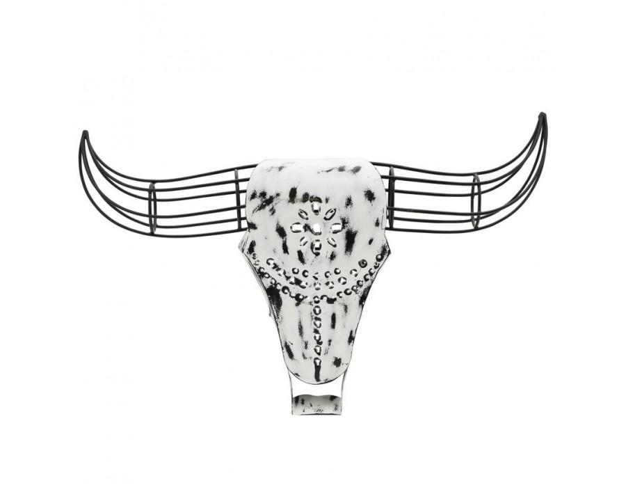 Sagebrook - Metal Buffalo Wall Accent in Black/White