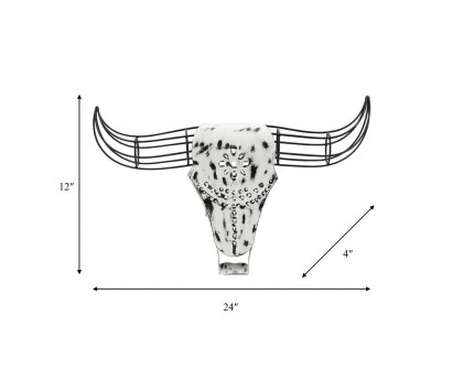 Sagebrook - Metal Buffalo Wall Accent in Black/White