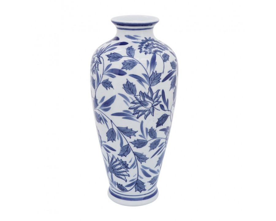 Sagebrook - 13" Ceramic Chinoiserie Vase in Blue/White