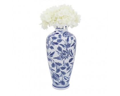 Sagebrook - 13" Ceramic Chinoiserie Vase in Blue/White