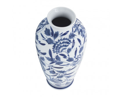 Sagebrook - 13" Ceramic Chinoiserie Vase in Blue/White