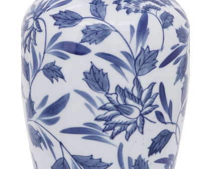 Sagebrook - 13" Ceramic Chinoiserie Vase in Blue/White