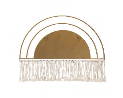 Sagebrook - Metal/Wood Arched Mirrored Wall Decor in Gold