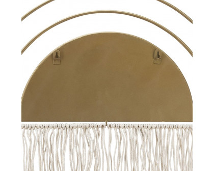 Sagebrook - Metal/Wood Arched Mirrored Wall Decor in Gold