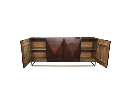 Sagebrook Wood Diamond Console Cabinet