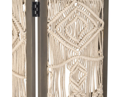 Sagebrook - Wood Macrame Wall Divider