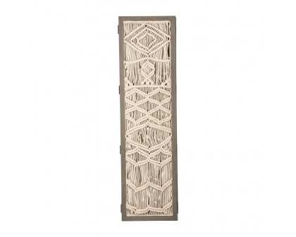 Sagebrook - Wood Macrame Wall Divider