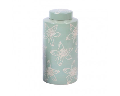 Sagebrook - 24" Cut-out Daisies Temple Jar