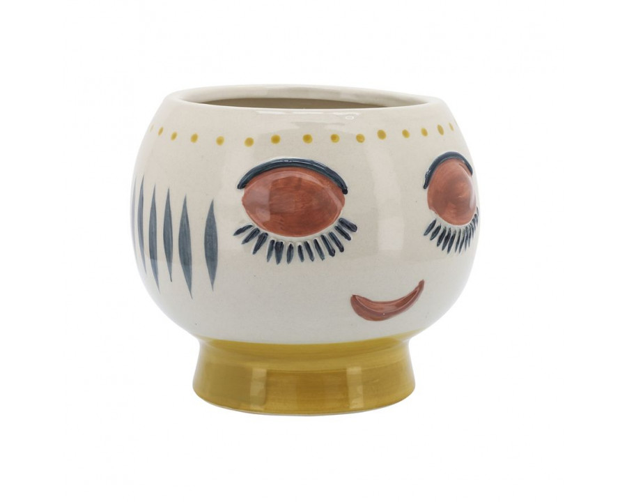 Sagebrook - 7" Ceramic Face Planter in Multi