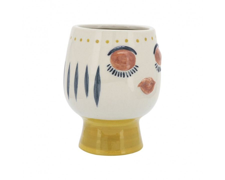 Sagebrook - 6" Ceramic Face Vase in Multi