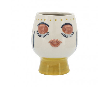 Sagebrook - 6" Ceramic Face Vase in Multi