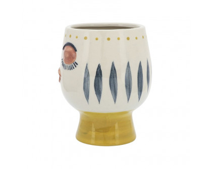 Sagebrook - 6" Ceramic Face Vase in Multi