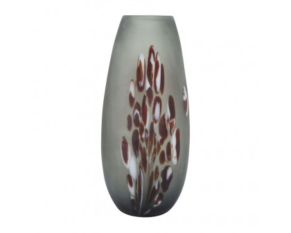 Sagebrook - 14" Glass Dented Vase