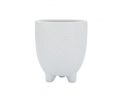 Sagebrook 6" Dia Porcelain Footed Planter