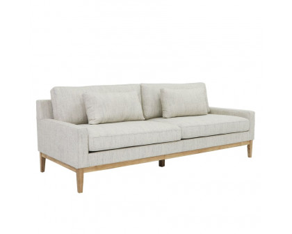 Sagebrook 3-Seater Wood Bolstered Sofa - Beige