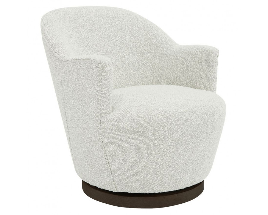 Sagebrook Wood Swivel Chair - Ivory