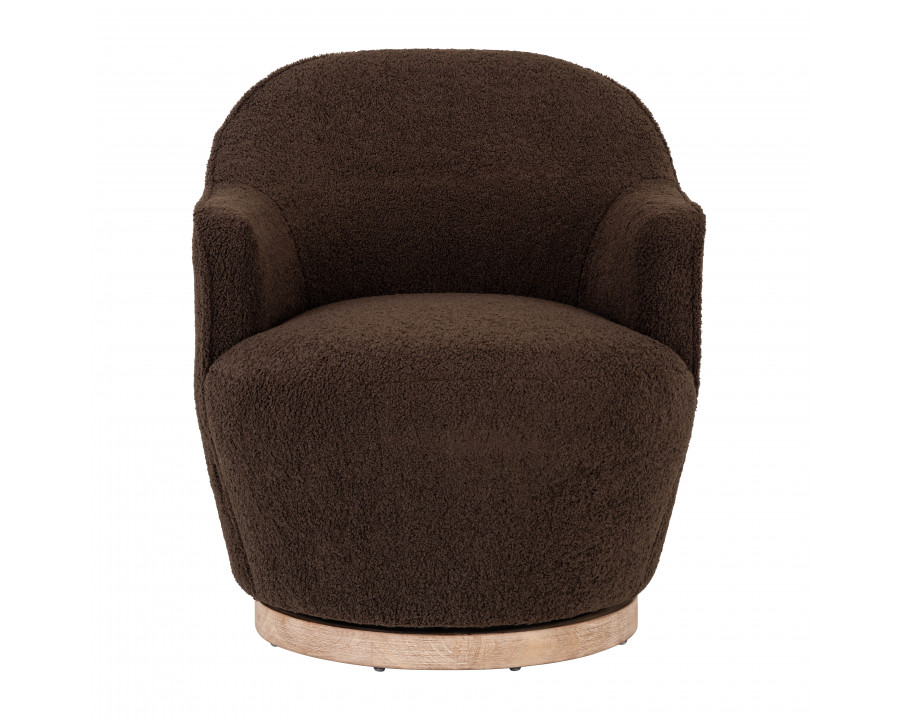 Sagebrook Wood Swivel Chair - Nutshell