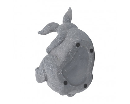 Sagebrook Resin Laying Bunny Planter - Gray