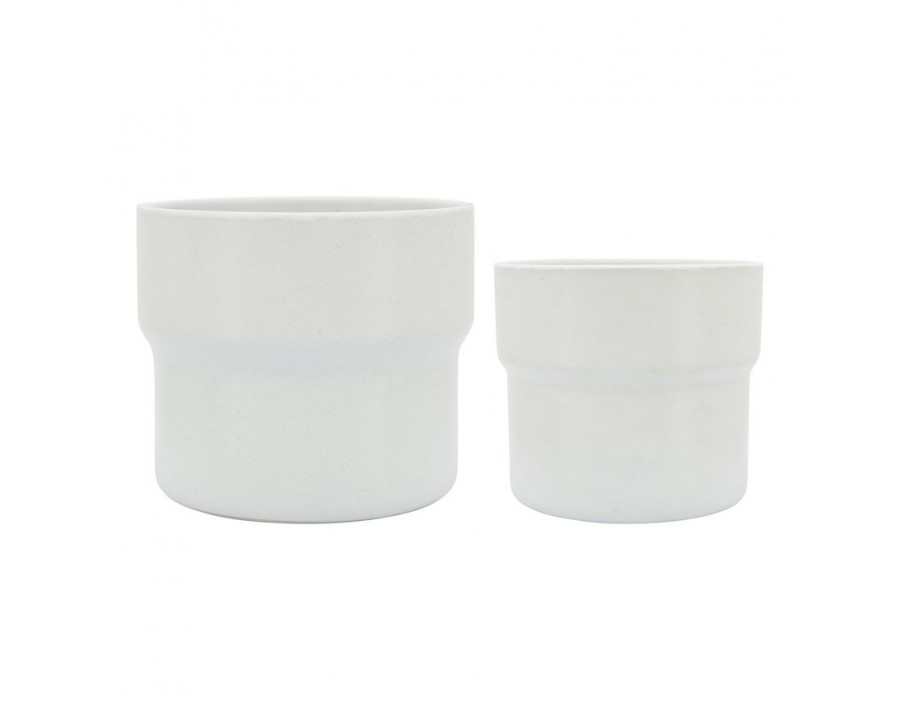 Sagebrook 7"/9"/10" Ceramic Mushroom Planters (Set Of 3) - White