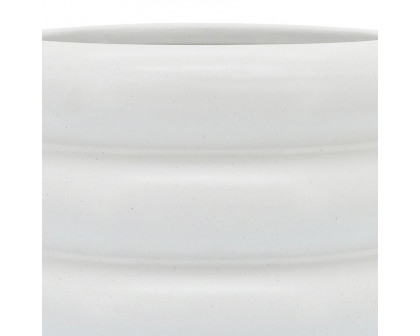 Sagebrook 8" Ceramic Bibendum Planter - White