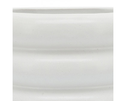 Sagebrook 10" Ceramic Bibendum Planter - White