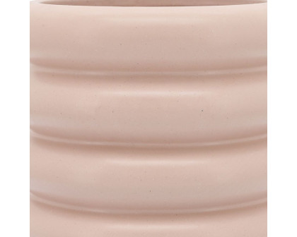 Sagebrook 10" Ceramic Bibendum Planter - Dusty Rose