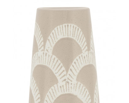 Sagebrook 15" Ceramic Aztec Vase - Beige