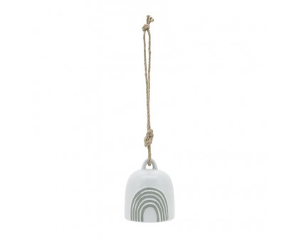 Sagebrook 4" Ceramic Hanging Bell Rainbow