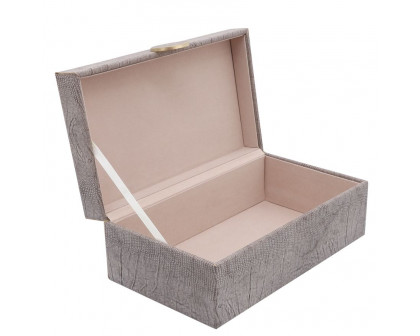 Sagebrook - 10"/12" Wood Box With Medallion (Set Of 2) in Beige