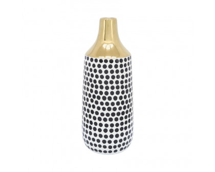 Sagebrook 16" Ceramic Polka Dots Vase