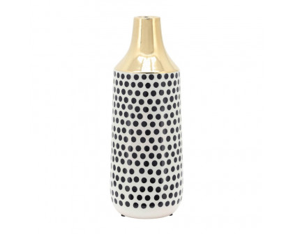 Sagebrook 16" Ceramic Polka Dots Vase