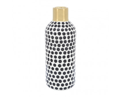 Sagebrook 16" Ceramic Polka Dots Vase