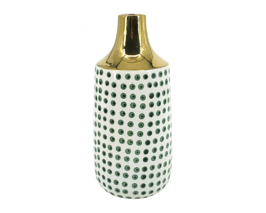 Sagebrook 16" Ceramic Polka Dots Vase