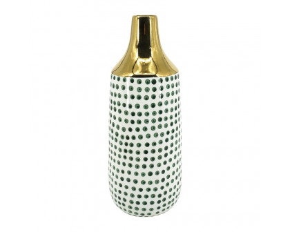 Sagebrook 16" Ceramic Polka Dots Vase