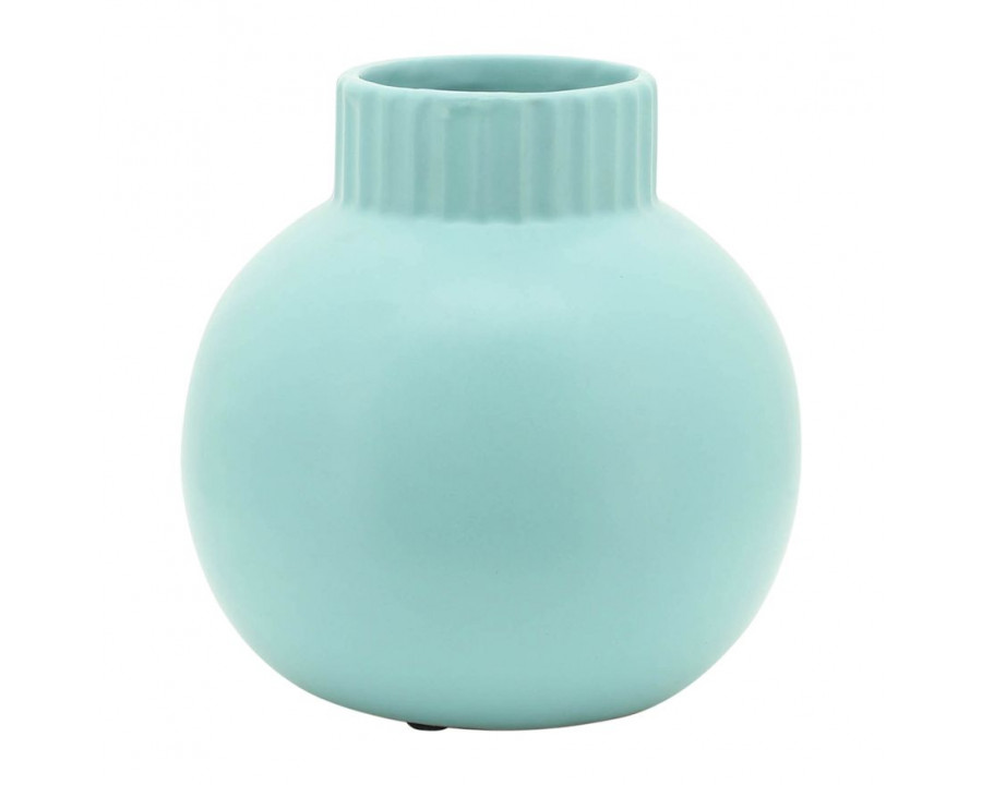 Sagebrook - 7" Ceramic Bulbous Vase in Green