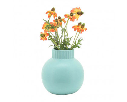 Sagebrook - 7" Ceramic Bulbous Vase in Green