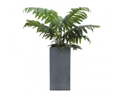 Sagebrook 11"/13" Resin Square Nested Planters (Set Of 2) - Dark Gray