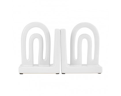 Sagebrook 6" Ceramic Arch Bookends (Set Of 2)