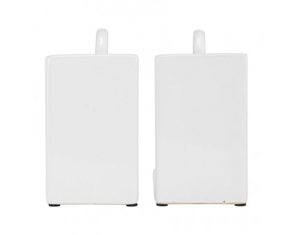 Sagebrook™ 6" Ceramic Arch Bookends (Set Of 2) - White