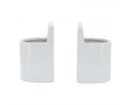 Sagebrook - 6" Ceramic Arch Bookends (Set Of 2)