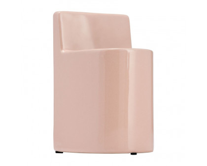 Sagebrook 6" Ceramic Pouch Bookends - Blush