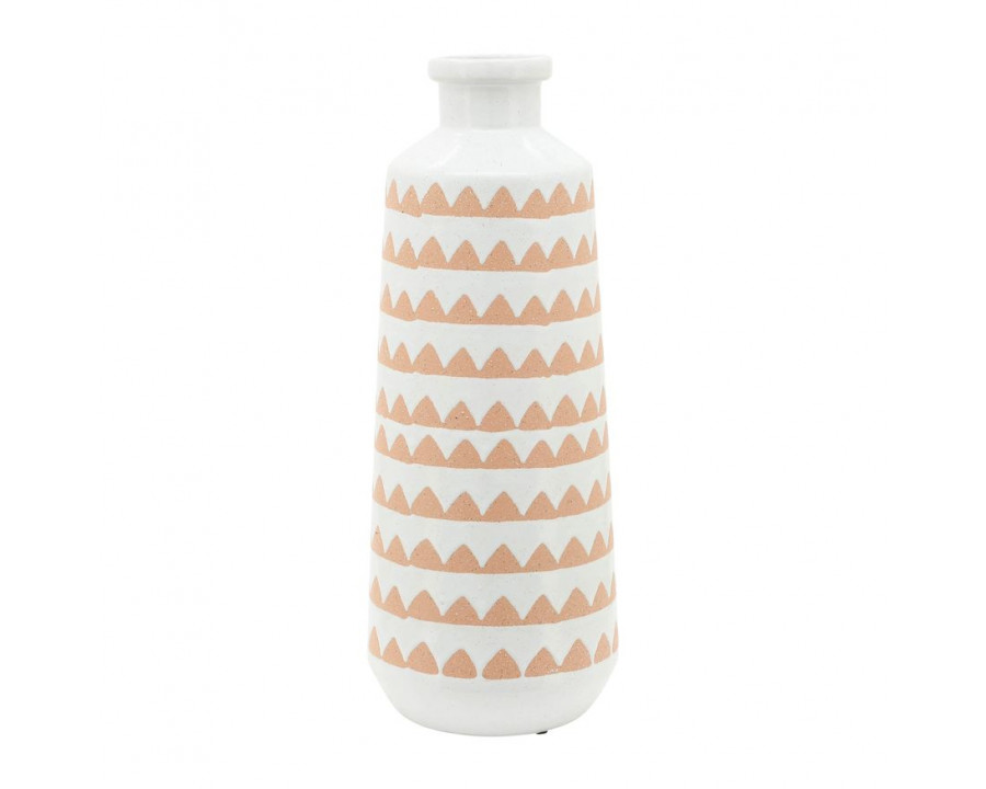 Sagebrook 16837 16" Ceramic Aztec Vase