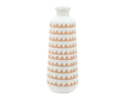 Sagebrook 16837 16" Ceramic Aztec Vase